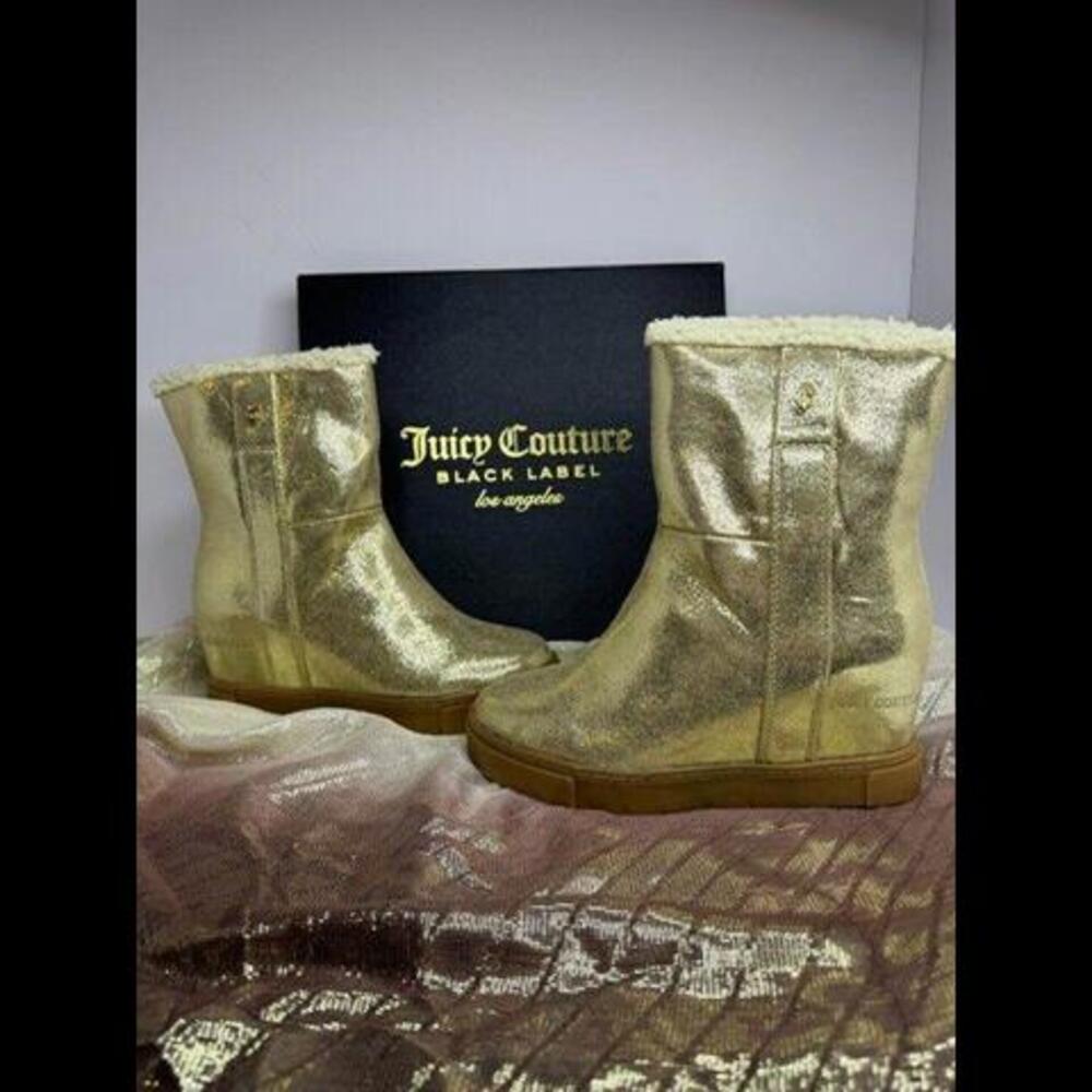 Juicy Couture Black Label Linn Boots Dusty Gold (Sz 6B) Brand New in Box